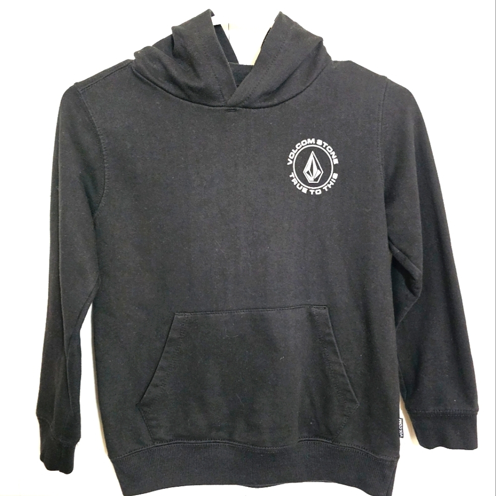 Volcom Kids Black Hoodie Sweatshirt 7 Skater Street Casual Outdoor Logo